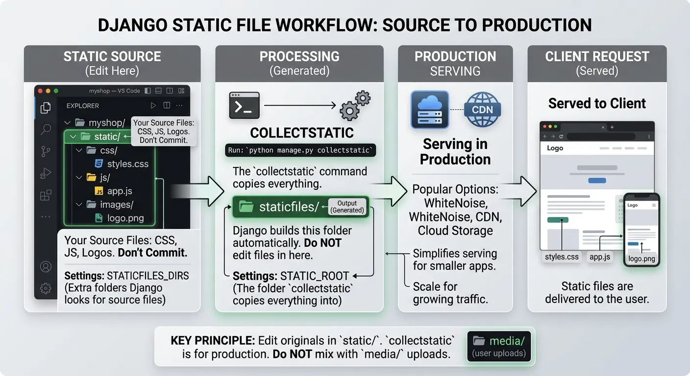 Keep Static Files and Media Files Separate